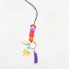 LoForign Trade Silicone Rainbow Lanyard Acrylic Apple Pencil Print Pendant Necklace
