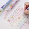 Stylos à bille 10 pcs Couleur Creative Mignon Lapin Chat Ballpiont Stylo Surligneur Soulignant Papeterie Étudiants Écriture Dessin Scrawl Fournitures 230609