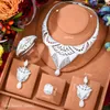 Naszyjnik Zestaw Siscathy Arab Algery Luksusowy cyrkon Geomtry Wedding Biżuter