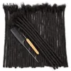 Hårbulkar 60 Strängar Dreadlock Extensions for Men Women Afro Kinky Straight 100 Human Handmade Loc Braids virkning 230609