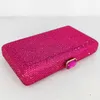 Borse a tracolla Boutique De FGG Borse da sera con pochette in cristallo fucsia da donna Borse da sposa con strass da sposa Borsa da cena con diamanti