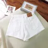 Damen Shorts Designer 2023 Sommer Neues Licht Luxus Dreieck Denim Vielseitig Hohe Taille Breites Bein Lässige Hot Pants für Frauen 8SZ6