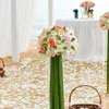 Flores decorativas 100 pçs Folhagem de casamento Folhas falsas Artesanato Folhas artificiais de azevinho Decoração Rosa verde Coroa de flores para quarto Verdura falsa