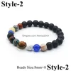 Beaded Eight Planets Bracelet Strands Natural Stone Universe Solar System Yoga Bracelets For Mens Women Jewelry Drop Delivery Dhwba