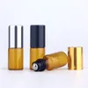 100 stuk/partij 3ML Essentiële Olie Flessen Amber Glazen Fles Roll On Hervulbare Parfum Reizen Mini Lege Cosmetische Container fuqiu