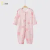 Ice Oxygen Cotton Baby Ha Clothing Boneless Jumpsuits Thin Section Long-sleeved Newborn Infant Clothing Summer