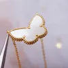 Necklaces Designer Necklace Bracelet Earrings Luxury Jewelry Butterfly Women White Shell Rose Gold Wedding Gift Stainless Steel Wholesale for Resale