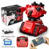 Double E E812 RC Robot Intelligent Fire Fighting Luminous Water Spray Smart App Программирование дистанционное управление Higt-Tech Car Toy