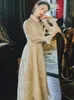 Robes décontractées femmes Style européen rétro fée Noble dentelle robe automne 2023 trompette manches col montant brodé Maxi
