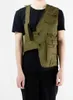 Mäns västar Mens Fashions Korean Style Tooling Vest Men Streetwear Hip Hop Sleeveless Jacket Militär Multi-Pocket Outdoors Tactical Coat 230609