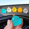 New Luminous Ornament Cute Crown Chicken Dolls Auto Dashboard Decoration Night Fluorescence Creative Resin Auto Interior Accessories