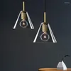 Ljuskronor ledde hängslampa modernt belysning nordiskt enkelt glas guld hängande sovrum vardagsrum matsal