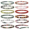 Beaded 4mm stenarmbandsträngar för kvinnor handgjorda naturliga agater onyx lapis lazi justerbara smycken droppleverans dh5fm