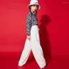 Stage Wear Kids Hip Hop Street Dancing Vêtements Oversize Zebra Sweat Pantalon Show Jazz Tenues Pour Filles Garçons Costume De Danse Vêtements