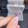 KJJEAXCMY Fine Jewelry S925 Sterling Silver Incrusté Naturel Tanzanite Girl Gemstone Ring Support Test Style Chinois