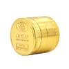 Gold Grinder Zinc Alloy Metal Smoke Herb Grinders 4 Layers 40mm Tobacco Grinders Spice Crusher Smoking Accessories