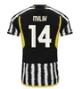 Juventus Soccer Jerseys 2023 24 VLAHOVIC MILIK POGBA CHIESA BONUCCI DANILO LOCATELLI FAGIOLI RABIOT Hombres 2023 2024 Juventus Camisetas de fútbol Kits para niños