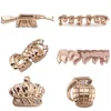 Hip Hop Dental Tanden Grillz Gun Gold bretels enkele tand pistool gold plating mode-sieraden bretels groothandel Halloween Rapper show performance sieraden 1297a