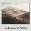 Romantisk landskap Canvas Art Giant Mountains av Caspar David Friedrich Måla handgjorda utsökta väggdekor