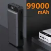 Бесплатный индивидуальный логотип 99000MAH Power Banks Mini Portable Fast Зарядка Внешнее зарядное устройство 99000 MAH для iPhone Baby Bank