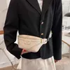 Дизайнеры элегантные клетчатые кожаные кожа новые сумки для женщин талию стильные фанни -пакет широкий ремешок поперечный груд
