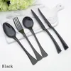 Servis set Western Dinner Full Set Set rostfritt stål Scoop Knife Fork Flatware Restaurang Cotlecty Simple Style Tools