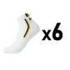 Chaussettes pour hommes 6 paires/lot hommes coton rayure sport cheville maille respirant court décontracté été mince confortable homme