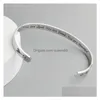 Bangle Stainless Steel Open Cuff Bracelet You Are Loved Personalized Letter Initial Bracelets For Women Drop Delivery Jewelry Dhs1G