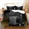 Ensembles de literie 3D camion lourd Scania ensembles housse de couette avec taie d'oreiller double pleine reine roi literie linge de lit 230609