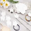 Sacchetti per gioielli 1 Set Collana Display Card Appeso Supporto per bracciale Bianco