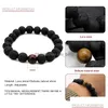 Perlé Est Design Haute Qualité Bijoux En Pierre De Lave Noire Perles De Roche Charmes Stretch Energy Yoga Cadeau Romantique Couple Amoureux Bracelets D Dhz0S