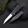 Couteau pliant LUOKESI Flipper haut de gamme M390 Lame en satin TC4 Alliage de titane Poignée en fibre de carbone Roulement à billes Couteaux de poche EDC Meilleur cadeau