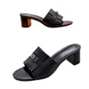 Leather buckle slippers top luxury designer sandals women's classic platform shoes sexy fashion high heels outdoor comfort beach shoes summer new casual shoes 36-42