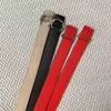 110 BELT Fashion Belt Mens Commercial Style Belts For Man Gold Letters 3,8 cm Bredd Sier Buckle Black Red