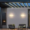 Wall Lamp Modern LED Outdoor Waterproof Imitation Marble Light Bar Porch Sconce Shopping Mall Garden Lighting Villa Gate