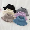 Papillon 2023 Donna Dolcevita a costine Pullover elastico Scollo lavorato a maglia Cravatta finta Collare falso rimovibile Sciarpa avvolgente Camicetta Top