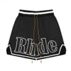 Shorts masculinos de alta qualidade Rhude Morant combinando shorts de basquete de malha de rua americana soltos casuais para homens