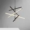 Chandeliers Modern Led Chandelier For Living Dining Room Bar Coffee Tables Kitchen Black And White Home Decoration Hanging Light Fixture