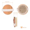 Naturlig exfolierande borst Badborste trägropp Massage Spa Dry Brush - Bad Borste Set Bathing Body JN10