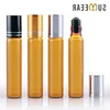 100Pieces/Lot 10ml Mini Brown glass Aluminum Cap perfume bottle Refillable Perfume Bottle Portable Essential Oils Mxkwl