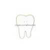 Pins Brooches Cute Cartoon Smile Teeth White Enamel Pin For Nurse Dentist Hospital Lapel Hat/Bag Pins Denim Shirt Women Brooch Drop Dhjbq