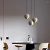 Chandeliers Led Art Chandelier Pendant Lamp Light Modern Wabi-Sabi Style Lighting Living Dining Room Decor Cement Moon Planet Hanging