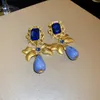 Set di gioielli da sposa Medievale Vintage Geometric Bowknot Orecchini a goccia d'acqua Girocolli francesi di alta qualità Collana e orecchini Set 230609