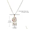 Pendentif Colliers Mode Dream Catcher Collier Pour Femmes Lady Haute Qualité Colorf Zircon Plume Charme Bijoux Drop Delivery Pendan Dhqw1