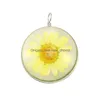 Charms Fashion Colorf Высушенное цветок Маленький грипп для ювелирных изделий для изготовления стеклянной подвесной кулон