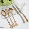 Servis set Western Dinner Full Set Set rostfritt stål Scoop Knife Fork Flatware Restaurang Cotlecty Simple Style Tools