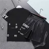 Summer Tracksuits Brand Imprimindo Men's Short Slave Suit Fitness Fashion Leisure Sports Super Cool Black Camise
