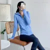 Définir Femme Yoga Vestes À Capuche Solide Zip Up Veste D'extérieur À Capuche Formation À Manches Longues Mince Athlétique Manteau À Capuche Stretch Fitness Vêtements