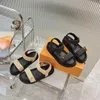 2023 Desenhador Pool Pillow Mules Sandálias Femininas Sunset Flat Comfort Mules Acolchoadas Chinelos Alças Frontais Moda Fácil de Usar Slides