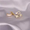 Hoop Earrings 3pcs/set Cubic Zirconia Round Piercing Stud For Women Men Fine Jewelry Set Pendientes Gifts